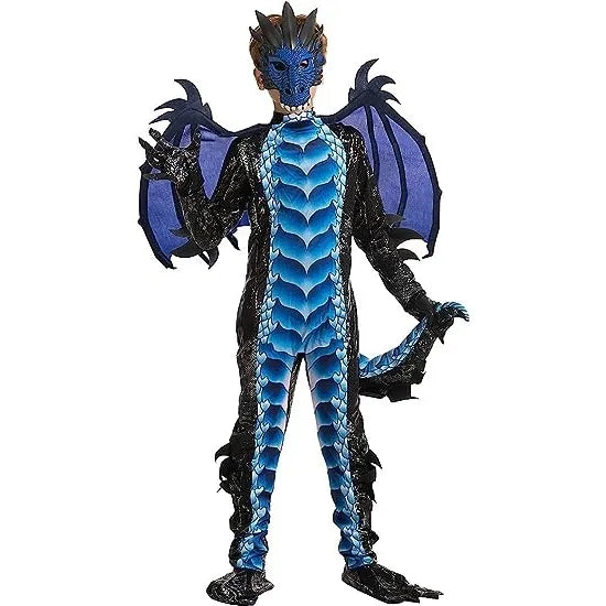 Disfraz de Dragón Negro y Azul para Niño, foto 4 de 7