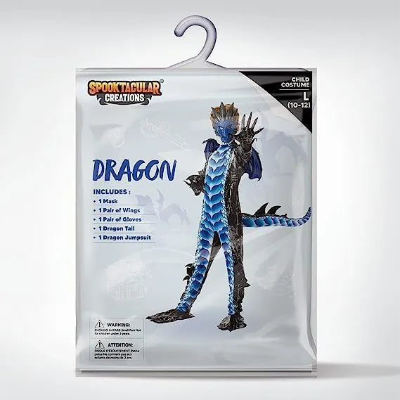 Disfraz de Dragón Negro y Azul para Niño, foto 6 de 7