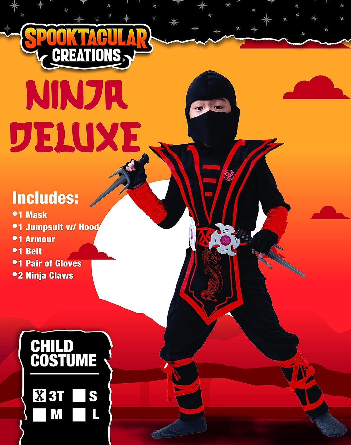 Disfraz de Ninja Rojo Cosplay Infantil, foto 7 de 7