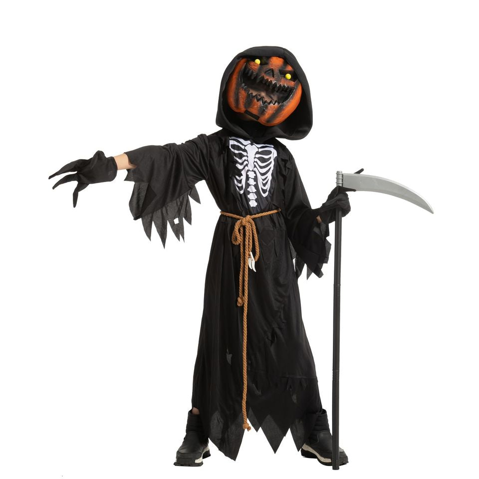 Disfraz de Parca Espantapájaros Calabaza para Niño, foto 5 de 7