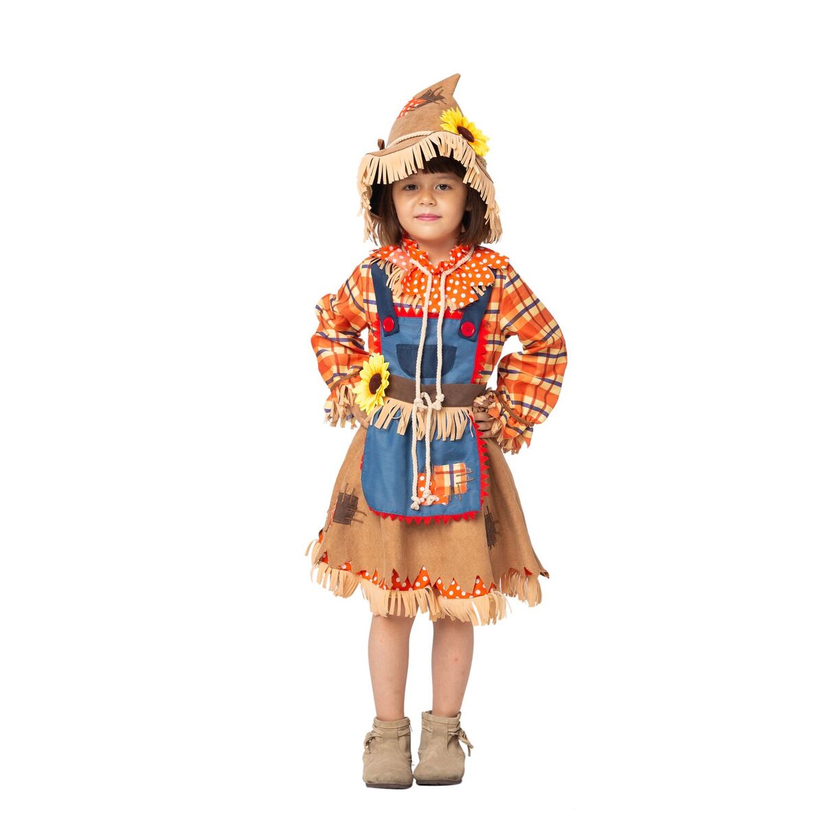 Disfraz de Espantapájaros Girasol Cosplay para Niña, foto 1 de 7