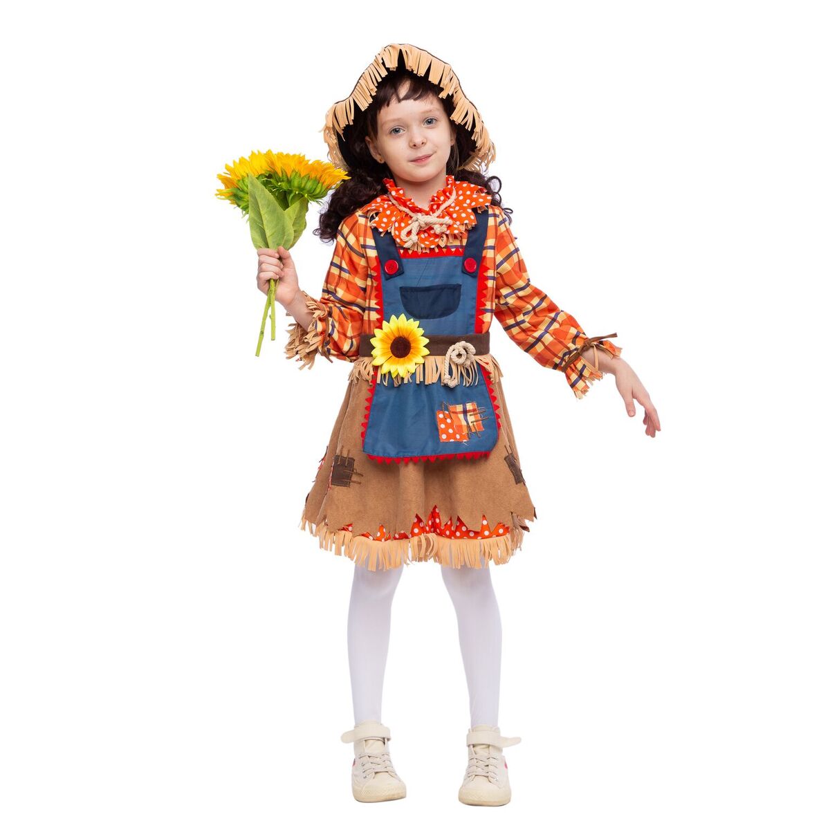 Disfraz de Espantapájaros Girasol Cosplay para Niña, foto 3 de 7