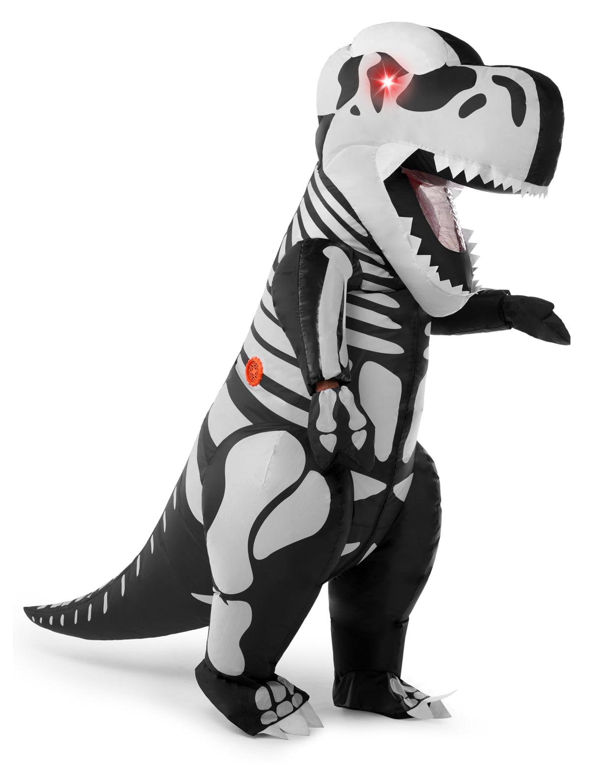 Disfraz Inflable de T-Rex Esqueleto con Ojos LED para Adulto, foto 3 de 6