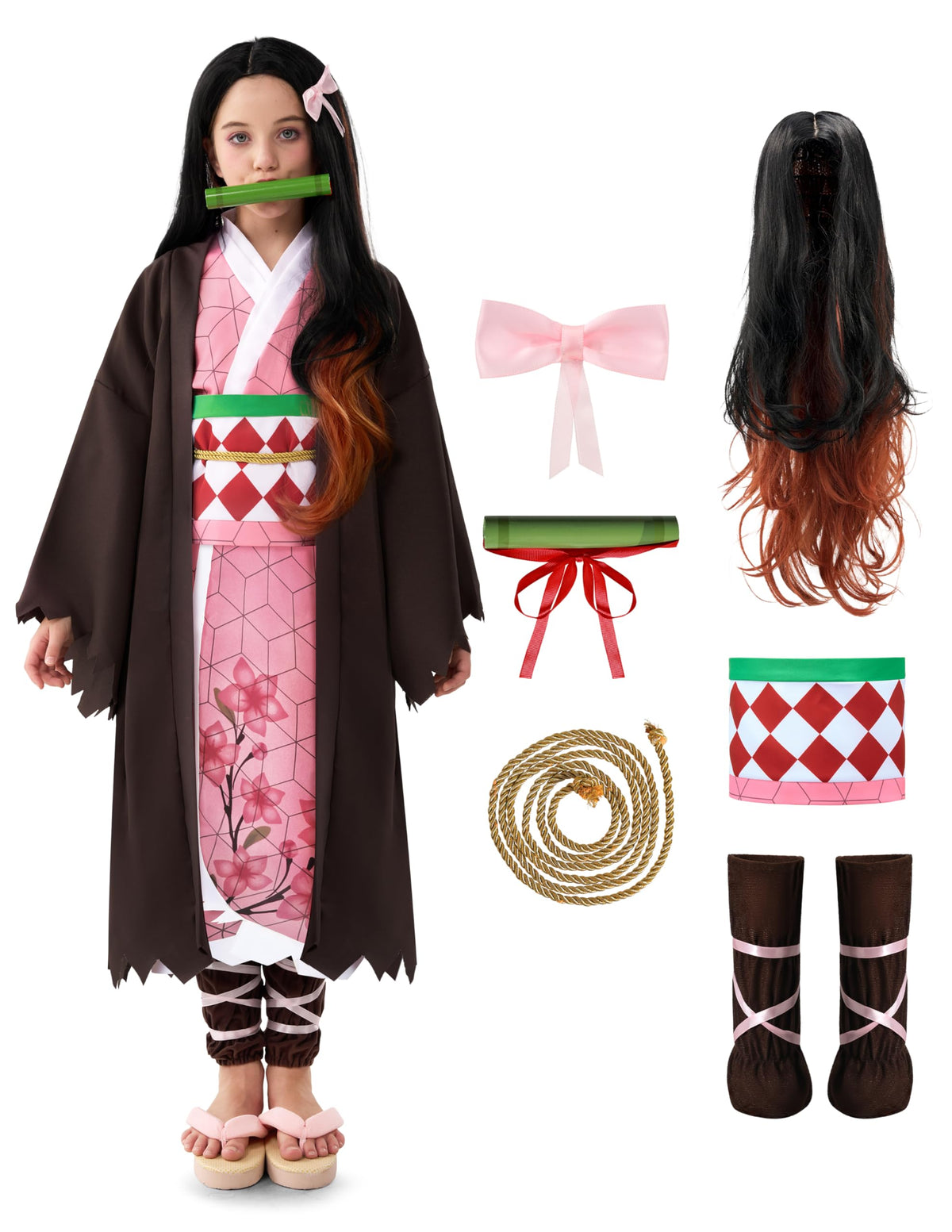 Set Disfraz de Ninja Kimono para Niña, foto 1 de 6
