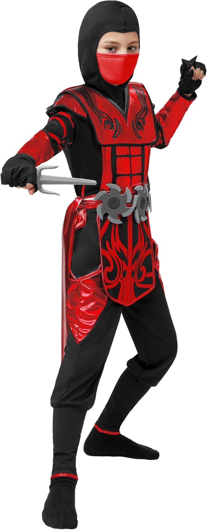 Disfraz de Ninja Rojo para Niño, foto 4 de 6