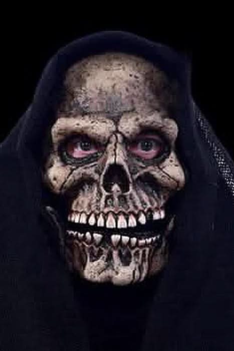 Máscara de Látex Calavera de la Parca con Boca Móvil, foto 1 de 4