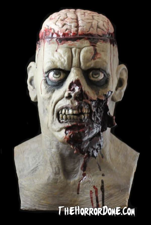Máscara de Látex Zombie Sin Cerebro, foto 1 de 3