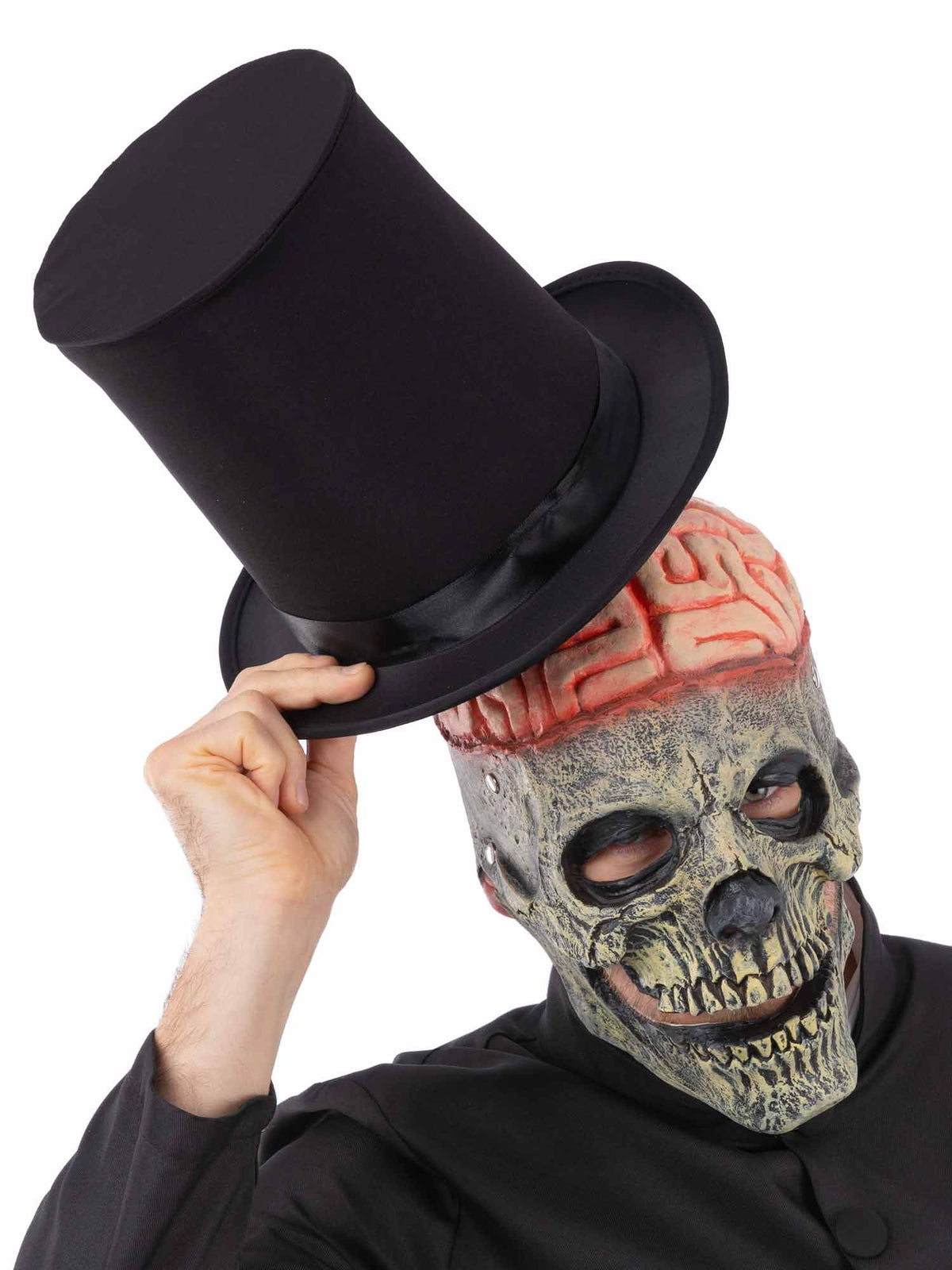 Máscara de Látex Calavera con Cerebro Expuesto y Boca Móvil, foto 2 de 2