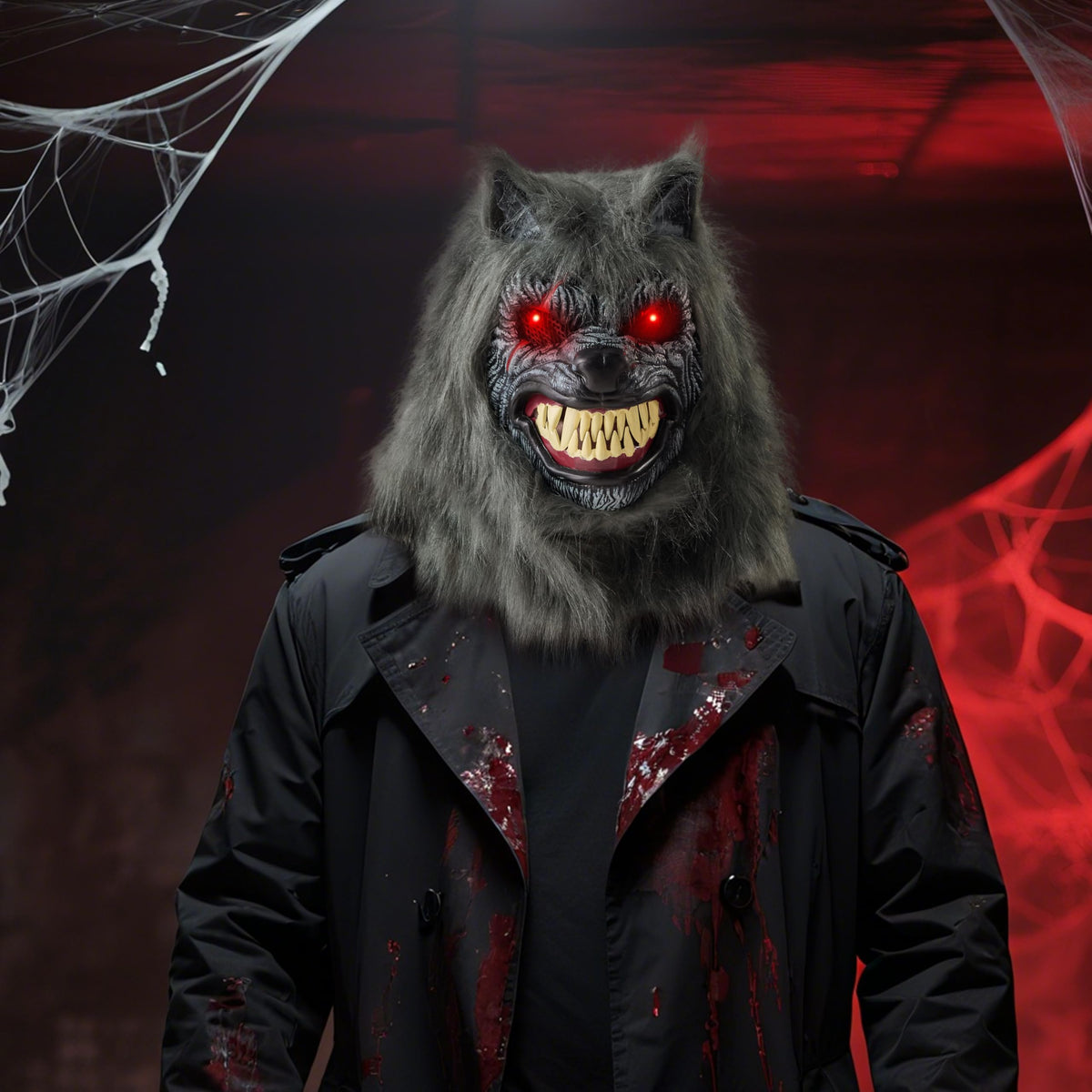 Máscara LED de Hombre Lobo con Mandíbula Móvil, foto 2 de 9