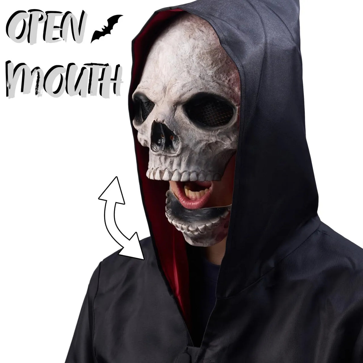 Máscara de Calavera Completa con Mandíbula Móvil, foto 4 de 7