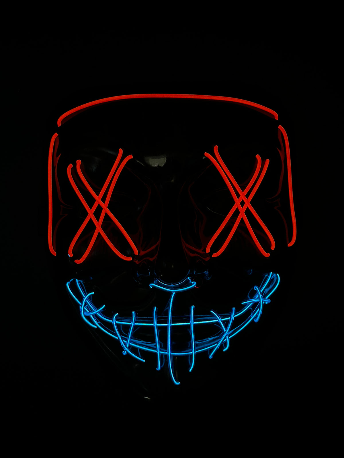 Máscara LED Neón Voltage Rojo y Azul, foto 5 de 7