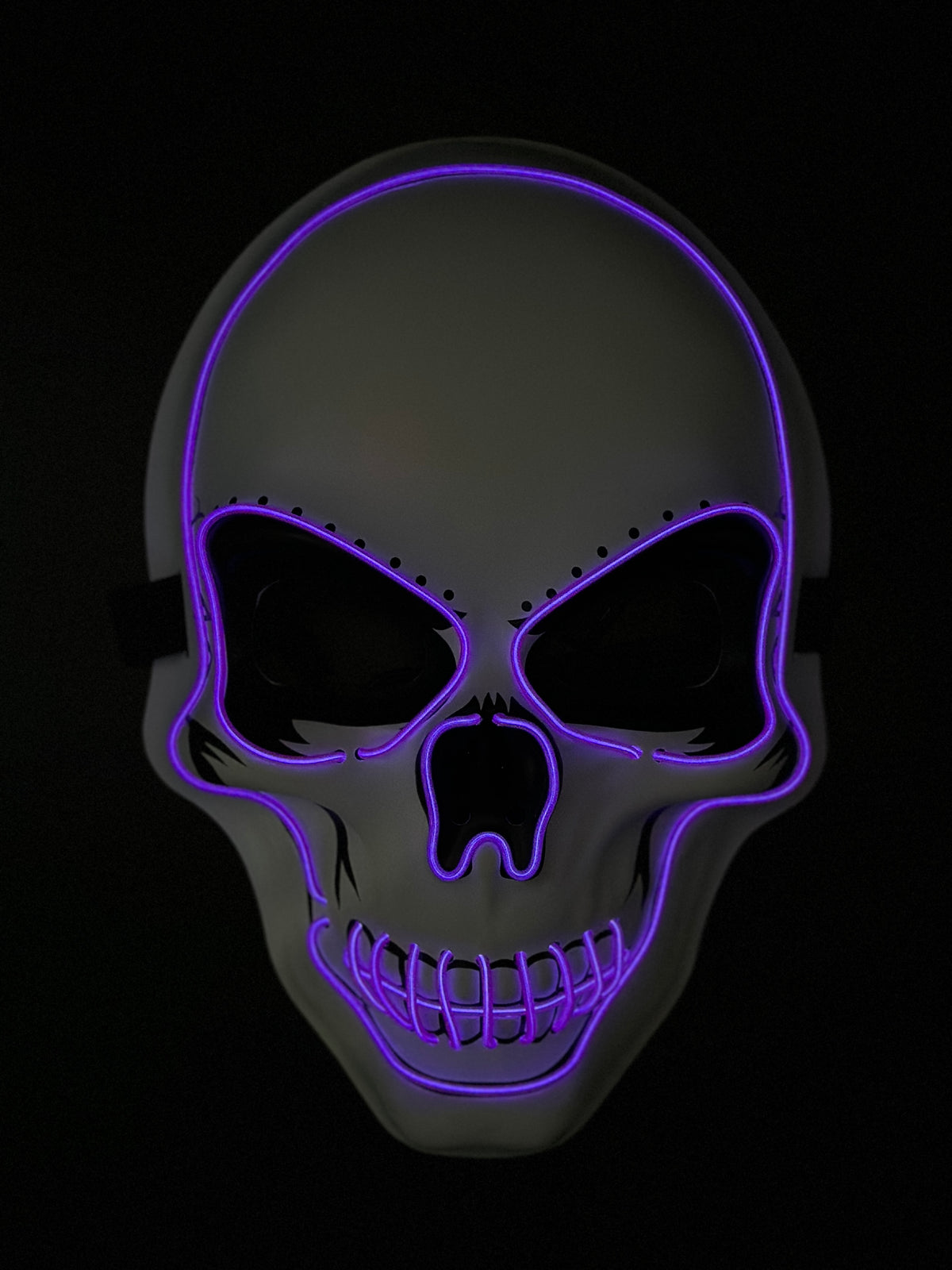 Máscara LED Calavera Neón Morada, foto 3 de 5