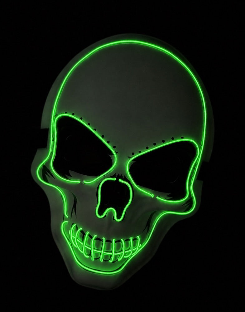Máscara LED Calavera Neón Verde, foto 1 de 4