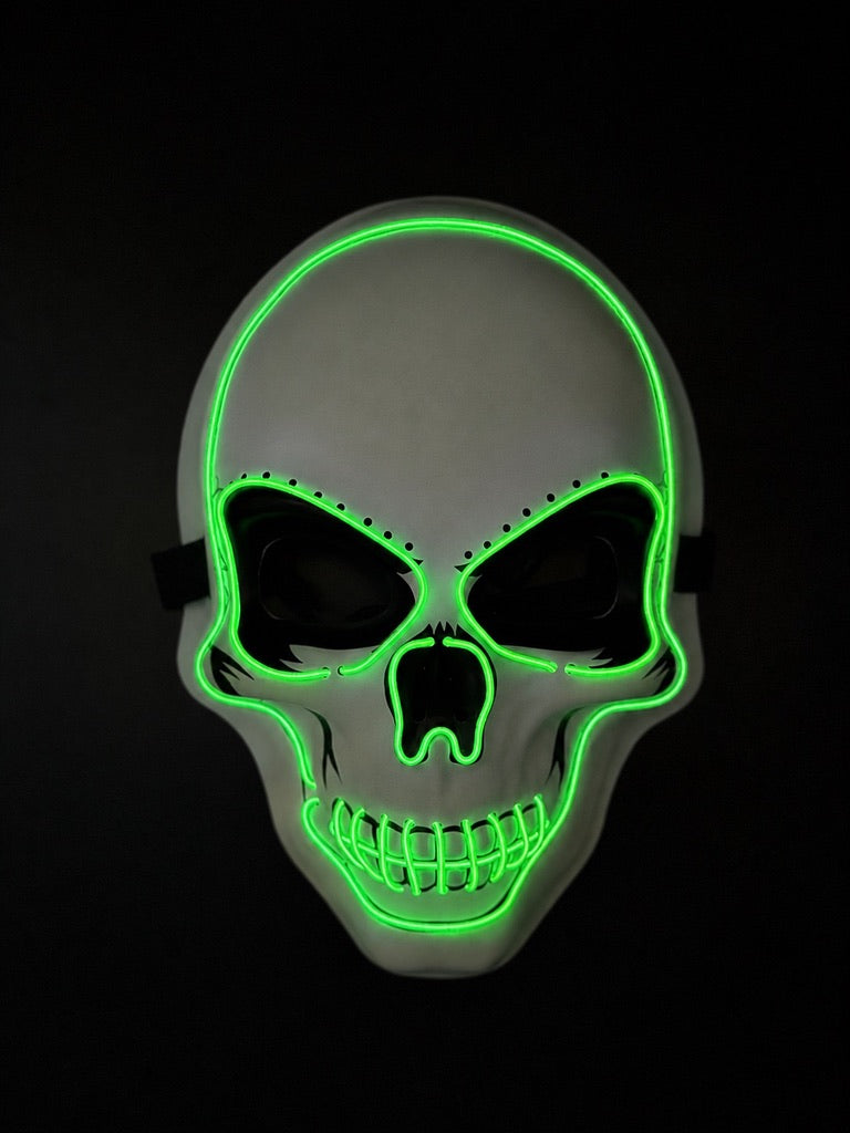 Máscara LED Calavera Neón Verde, foto 3 de 4