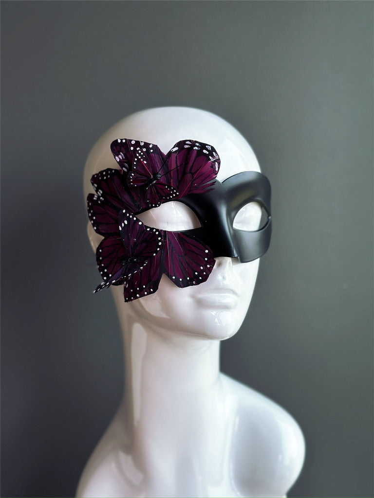 Máscara de Mariposa Negra y Morada, foto 4 de 11