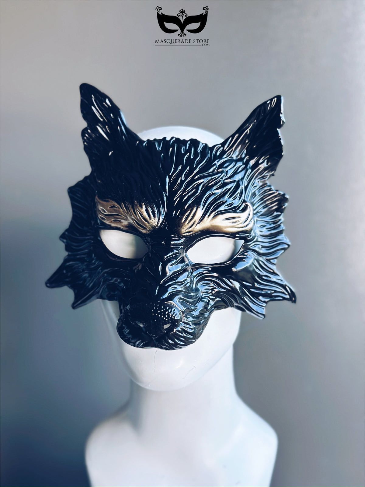 Máscara de Hombre Lobo Negro y Dorado, foto 4 de 4
