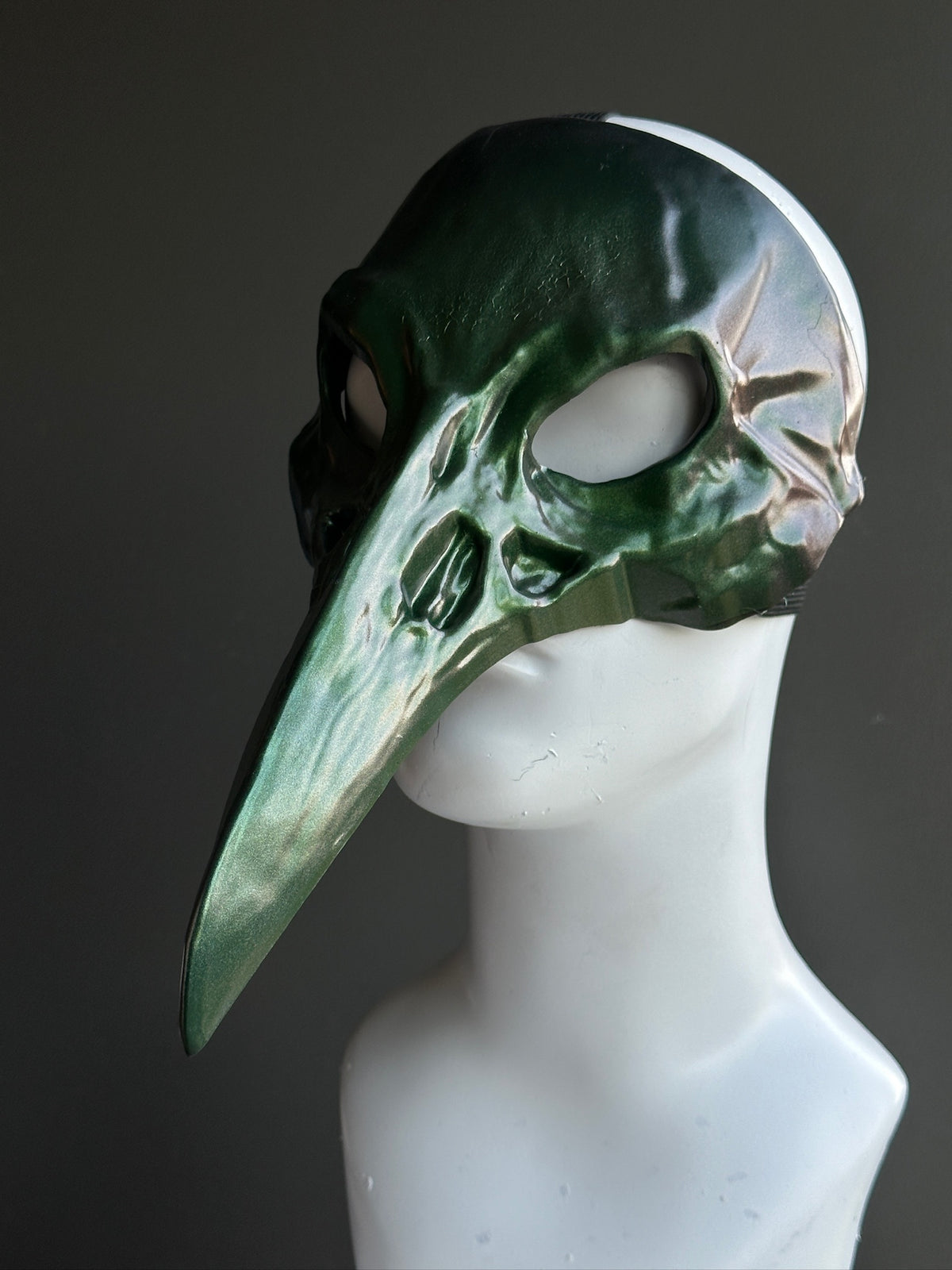 Máscara Calavera de Pájaro Verde Bosque, foto 3 de 4