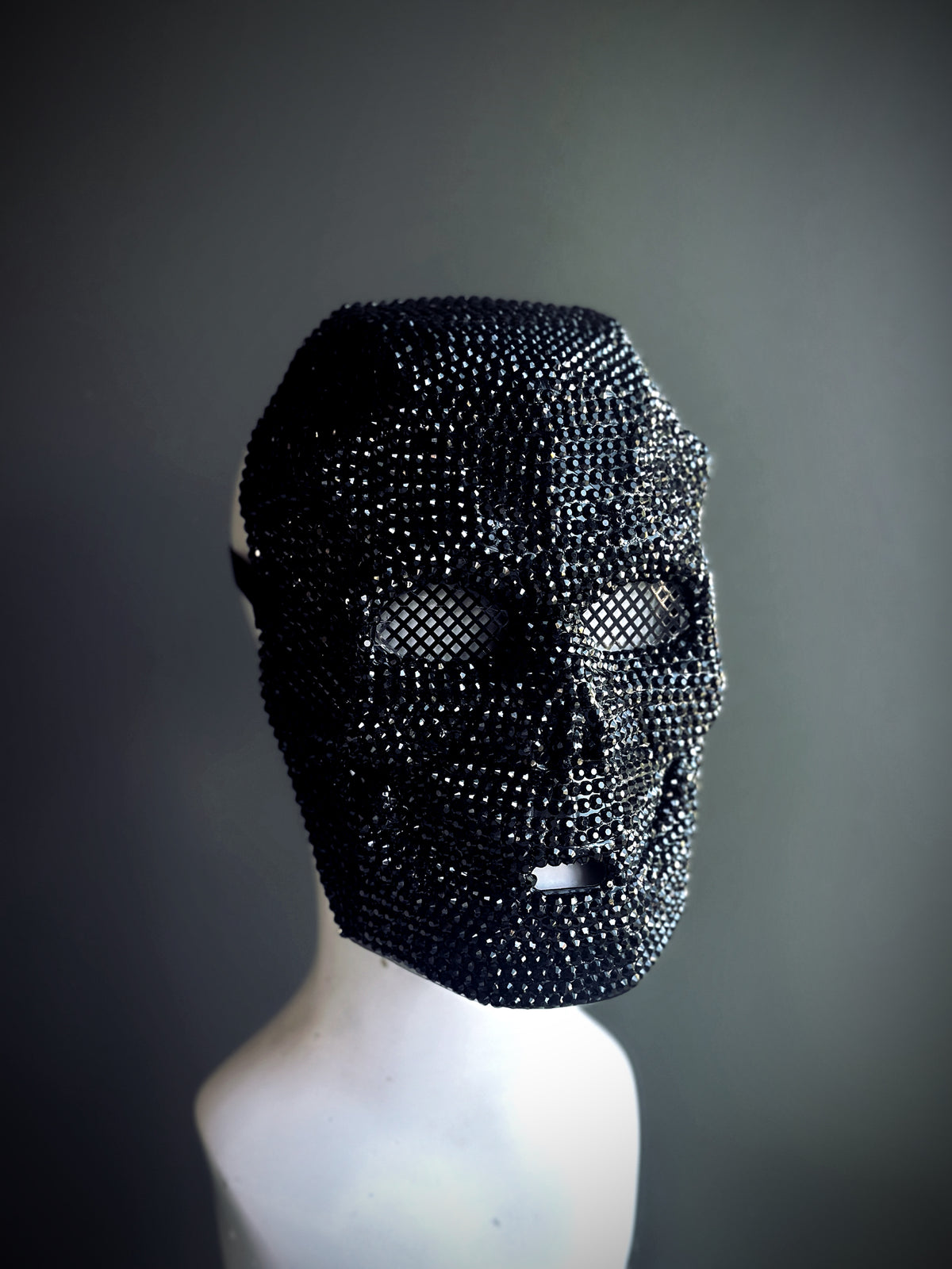 Máscara de Calavera con Cristales Negra, foto 2 de 4