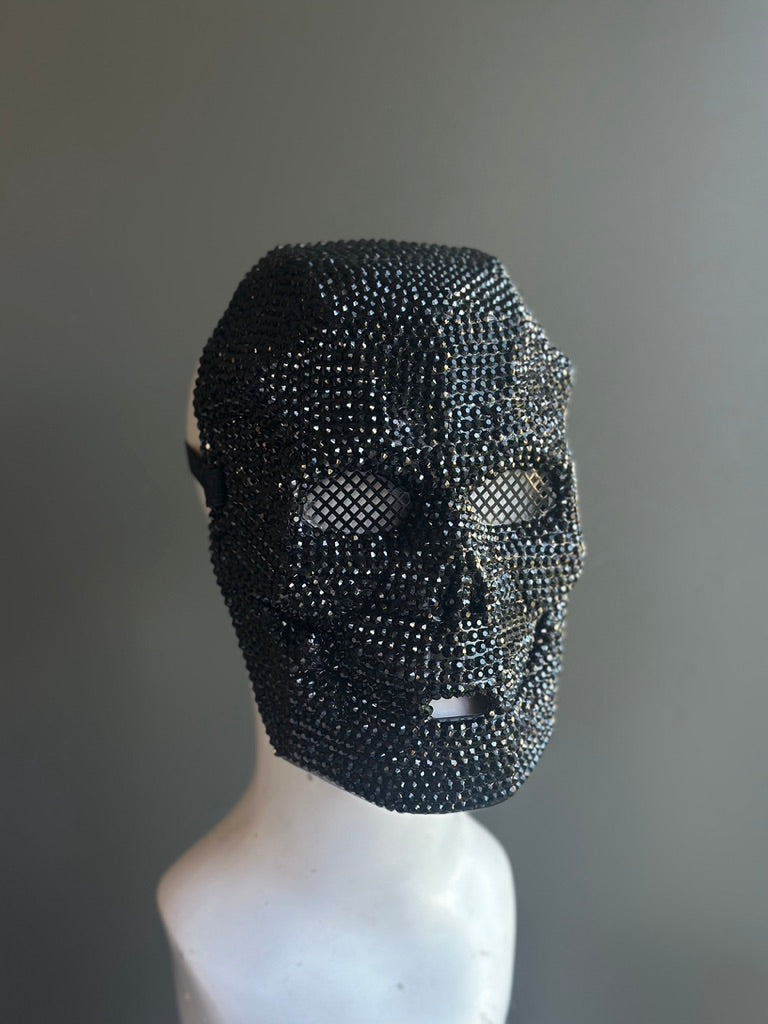 Máscara de Calavera con Pedrería Negra, foto 2 de 4