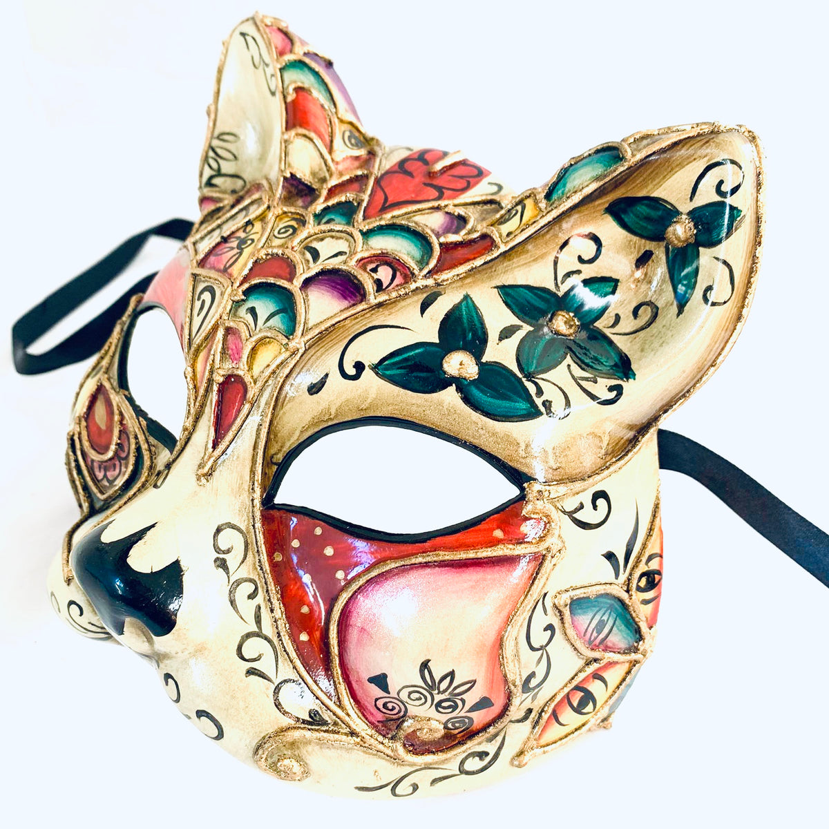 Máscara Veneciana de Gato Ornamentada, foto 1 de 3