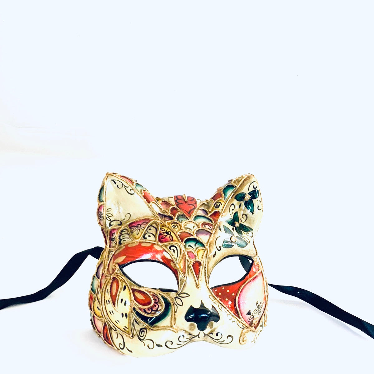 Máscara Veneciana de Gato Ornamentada, foto 3 de 3