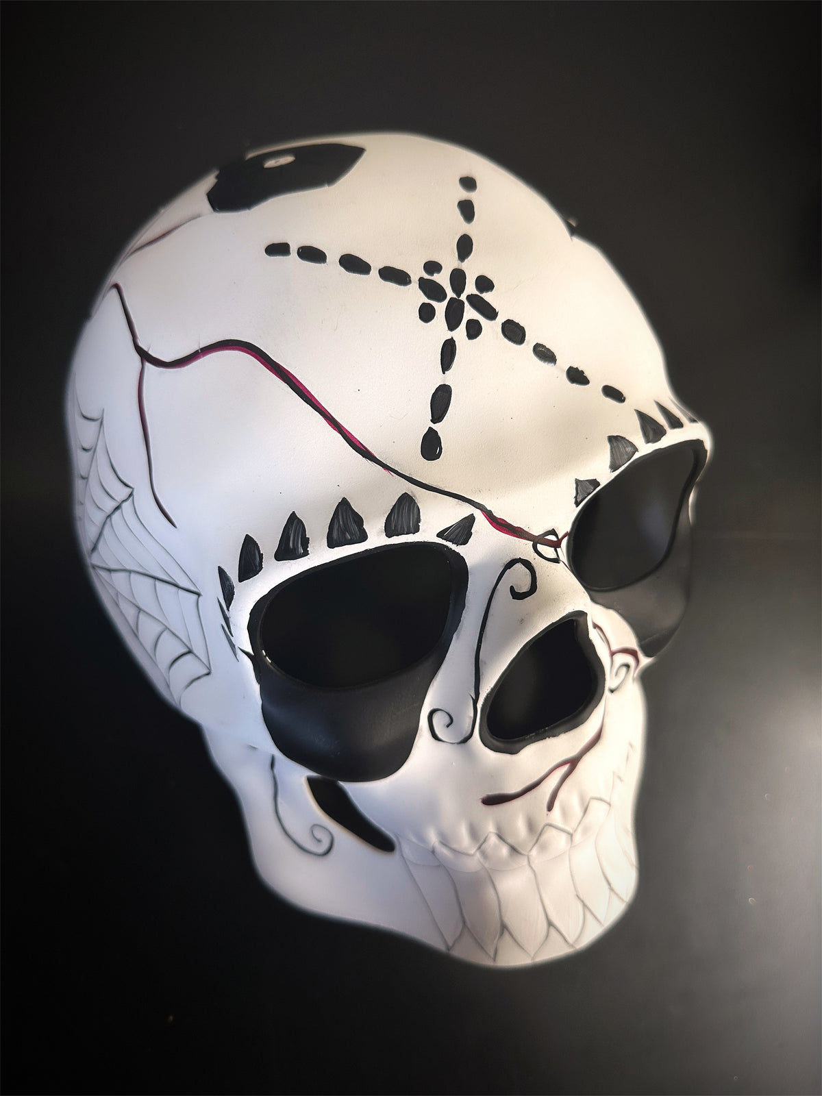 Máscara de Calavera Blanca y Negra, foto 3 de 3