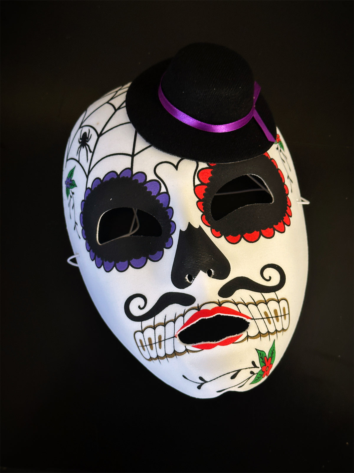 Máscaras Calavera de Azúcar Roja y Morada, foto 2 de 3
