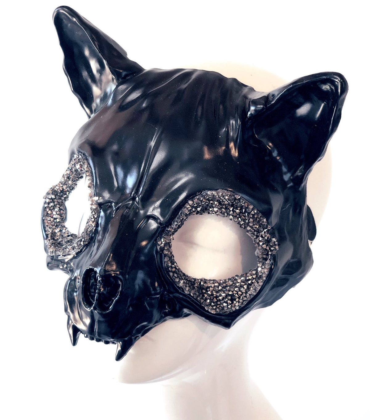 Máscara Colmillo Sombrío Gato con Diamantes, foto 3 de 3