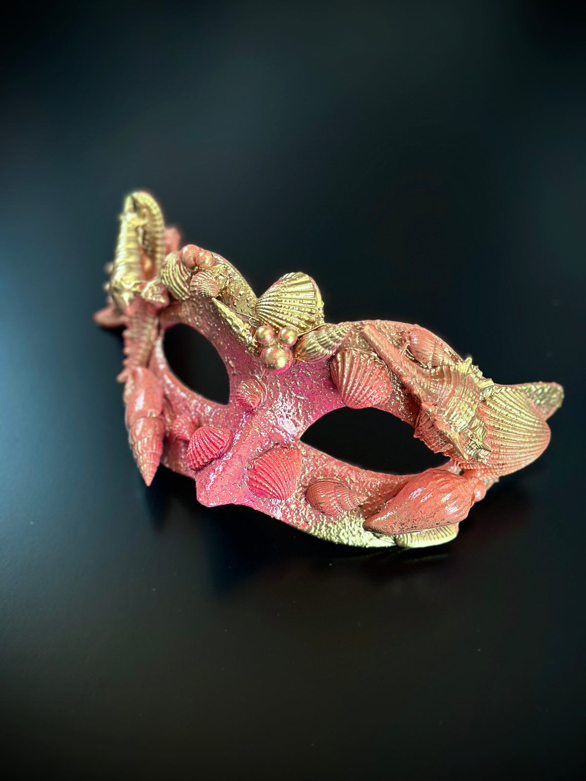 Máscaras Rey y Reina del Océano Rosa Dorado, foto 5 de 5