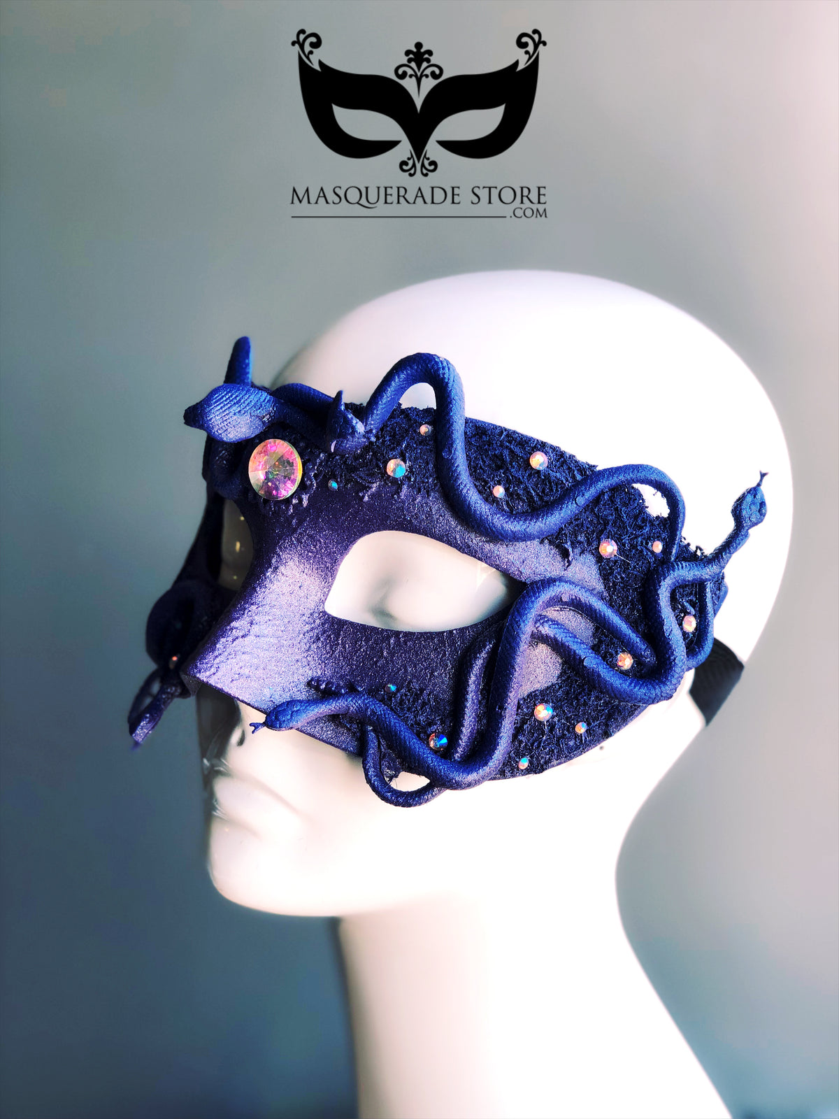 Máscara de Medusa con Serpientes Azul Marino, foto 3 de 3