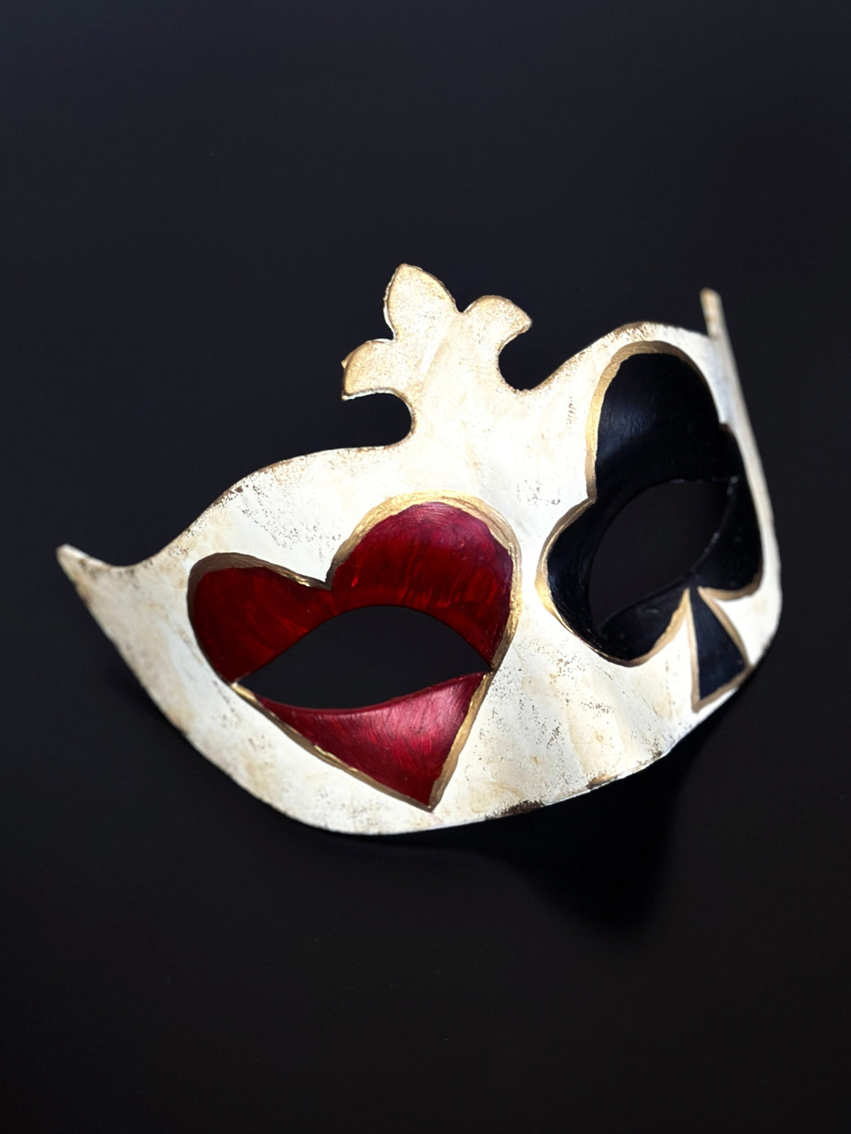 Máscara Arlequín Real Corazones y Tréboles, foto 1 de 3
